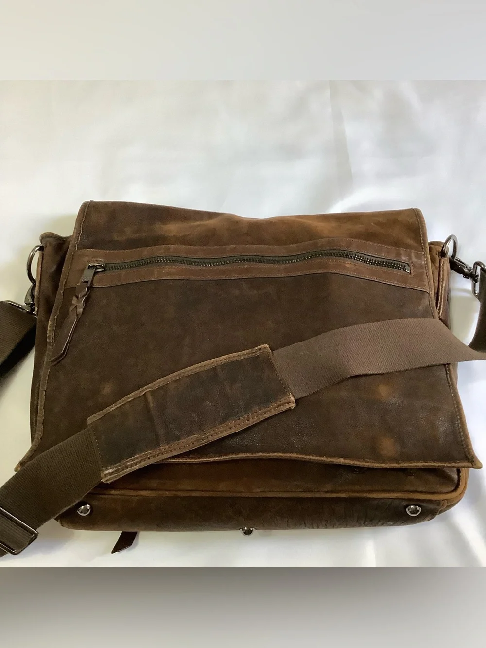 Andrew Marc Vintage brown Leather Laptop Brief Case